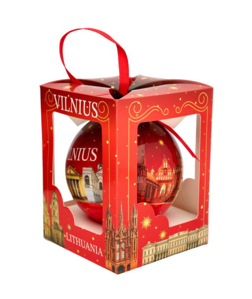 Dekoratyvinis raudonas žaisliukas Vilnius